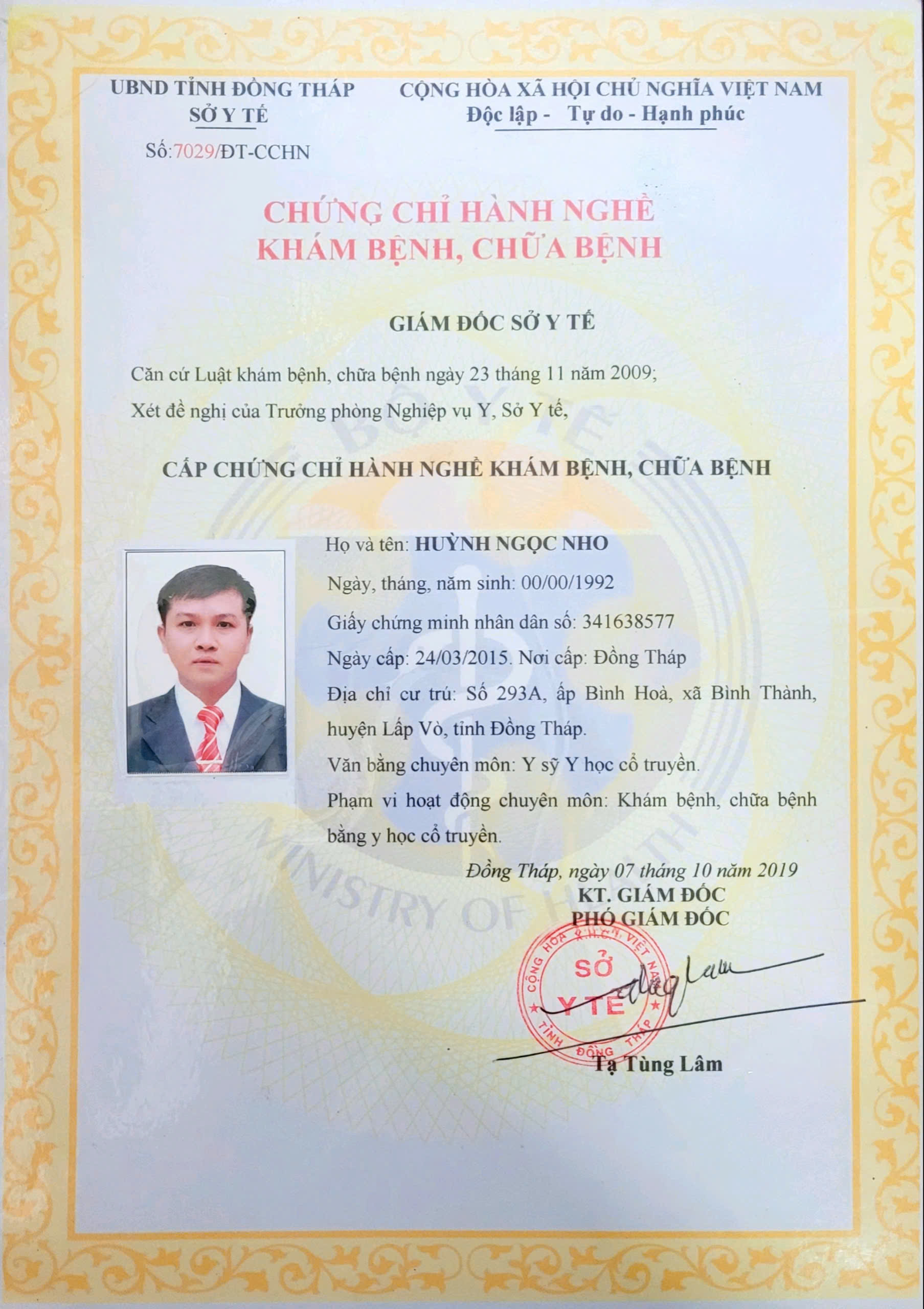 Chứng chỉ hành nghề